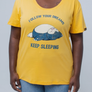 CAMISETA FOLLOW YOUR DREAMS AMARELA
