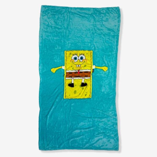 ALMOFADA 2 EM 1 MANTA C/ZIPER BOB ESPONJA - Imagem 3