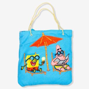 TOALHA DE PRAIA 2 EM 1 SACOLA BOB ESPONJA