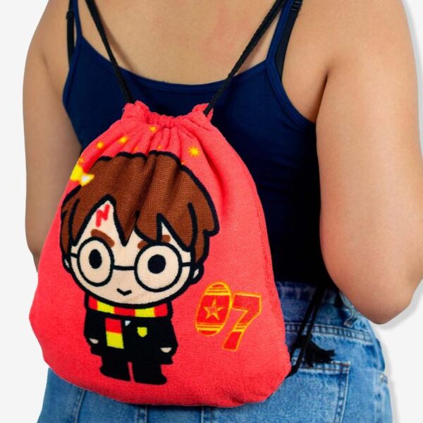 TOALHA DE PRAIA 2 EM 1 MOCHILA HARRY POTTER - Imagem 3