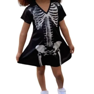 FANTASIA VESTIDO ESQUELETO INFANTIL