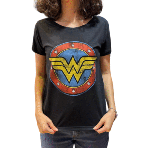 CAMISETA BABYLOOK MULHER MARAVILHA SIMBOLO - TAMANHO M