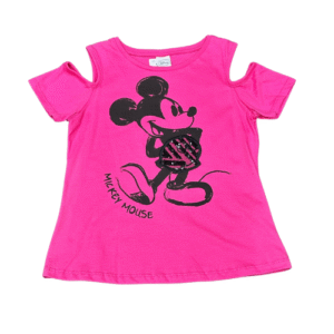 CAMISETA INFANTIL MICKEY (COR ROSA) - TAMANHO 14