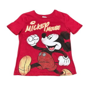 CAMISETA INFANTIL MICKEY CROPPED (COR VERMELHO) - TAMANHO 12