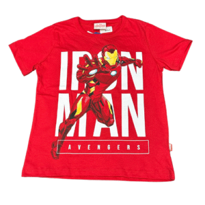 CAMISETA INFANTIL IRON MAN AVENGERS (COR VERMELHA)