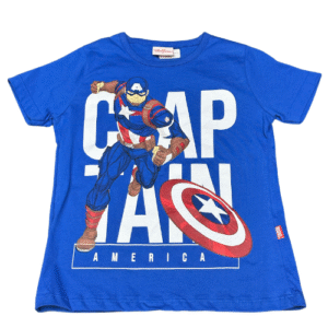 CAMISETA INFANTIL CAPITAO AMERICA (COR AZUL)