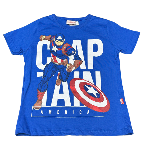 CAMISETA INFANTIL CAPITAO AMERICA (COR AZUL)