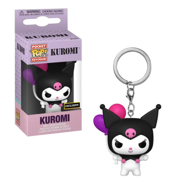 FUNKO POP KEYCHAIN KUROMI COM BALÕES
