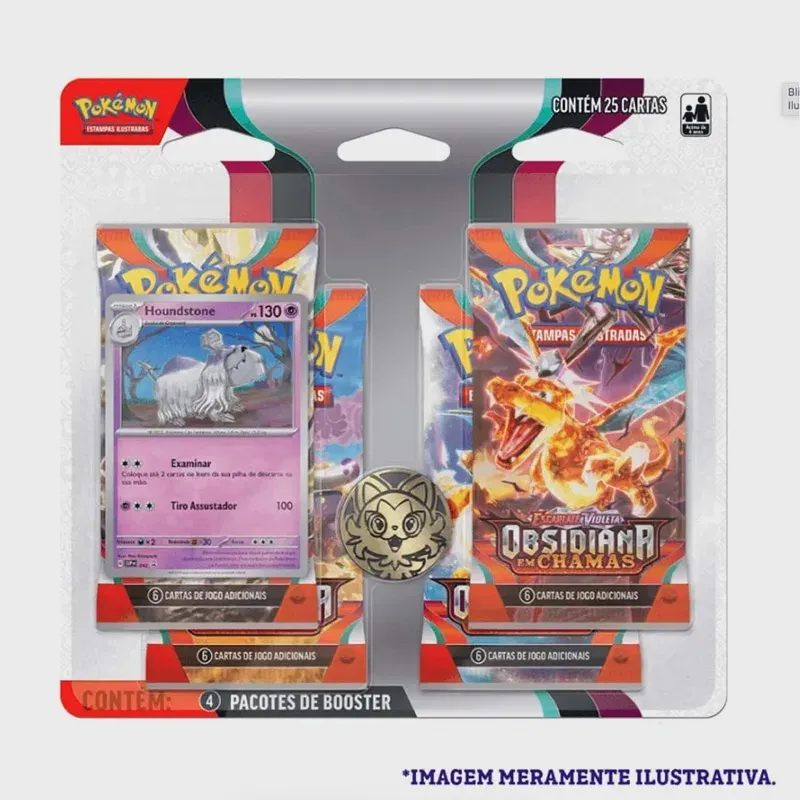BLISTER QUADRUPLO OBSIDIANA EM CHAMAS