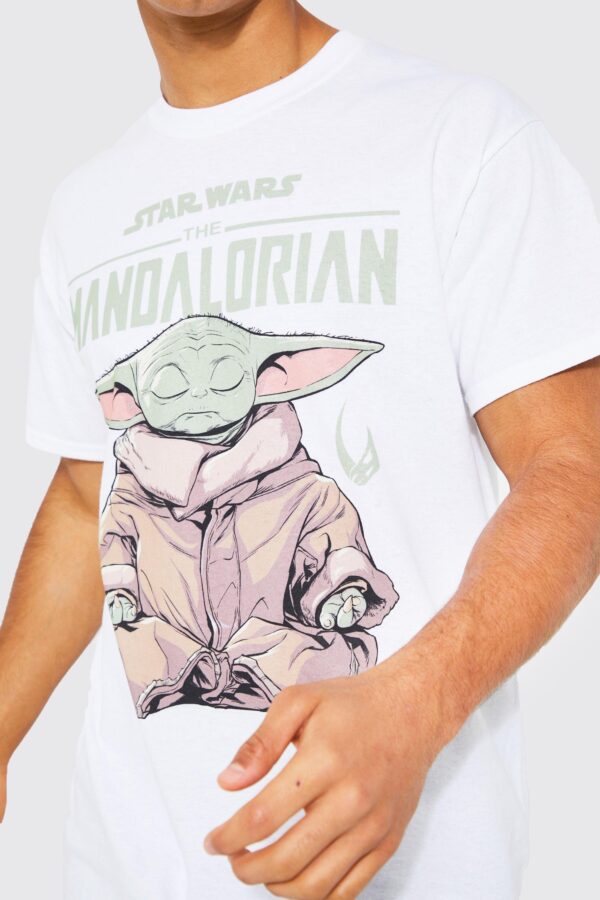 CAMISETA MANDALORIAN GROGU OFF WHITE