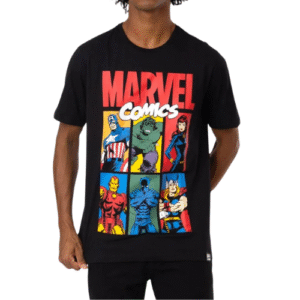 CAMISETA MARVEL VINTAGE PRETO