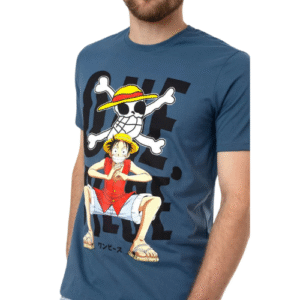 CAMISETA ONE PIECE CAPTAIN MONKEY LUFFY AZUL PETROLEO