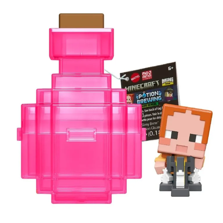 MINECRAFT VANILLA FIGURAS - POÇÃO SURPRESA ROSA