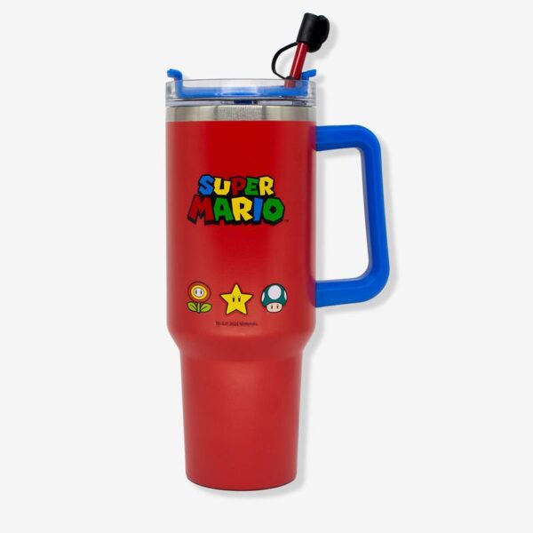 CANECAO TUMBLER C/PINGENTE 1,15LT SUPER MARIO - Imagem 2