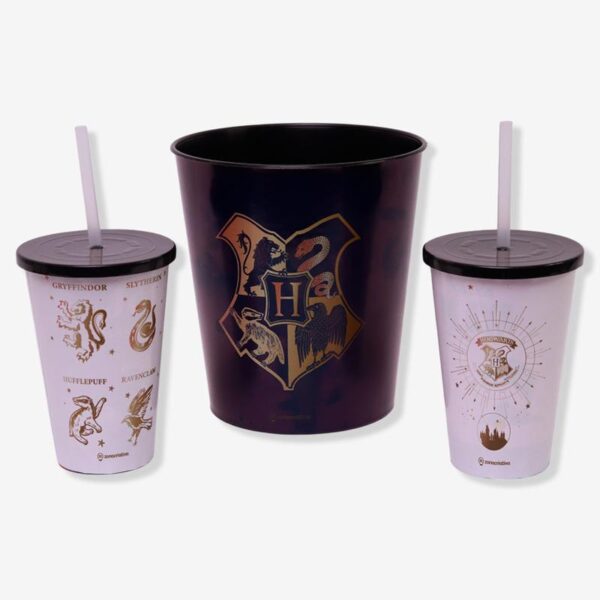 KIT ALMOFADA PIPOCA FIBRA SUEDE HARRY POTTER CASAS - Imagem 2