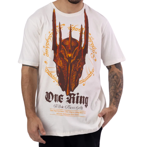 CAMISETA SENHOR DOS ANEIS OFF WHITE