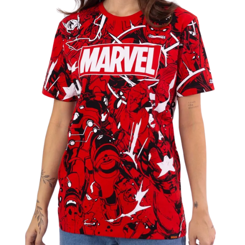 CAMISETA JUVENIL MARVEL LOGO VERMELHO