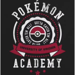 CAMISETA POKEMON UNIVERSITY PRETO NANQUIM
