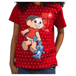 CAMISETA INFANTIL MONICA VERMELHO