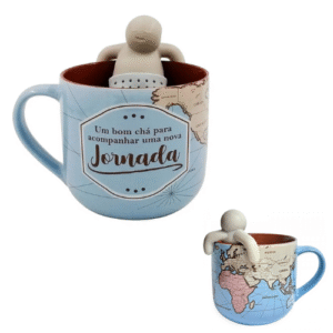 CANECA 350ML C/ INFUSOR P/ CHA NOVA JORNADA