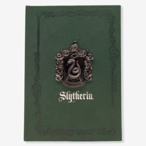 CADERNO DE ANOTACOES C/APLIQUE BRASAO 21X15CM HARRY POTTER SONSERINA