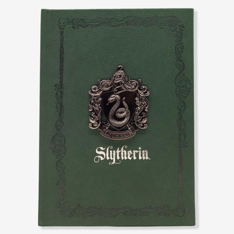 CADERNO DE ANOTACOES C/APLIQUE BRASAO 21X15CM HARRY POTTER SONSERINA