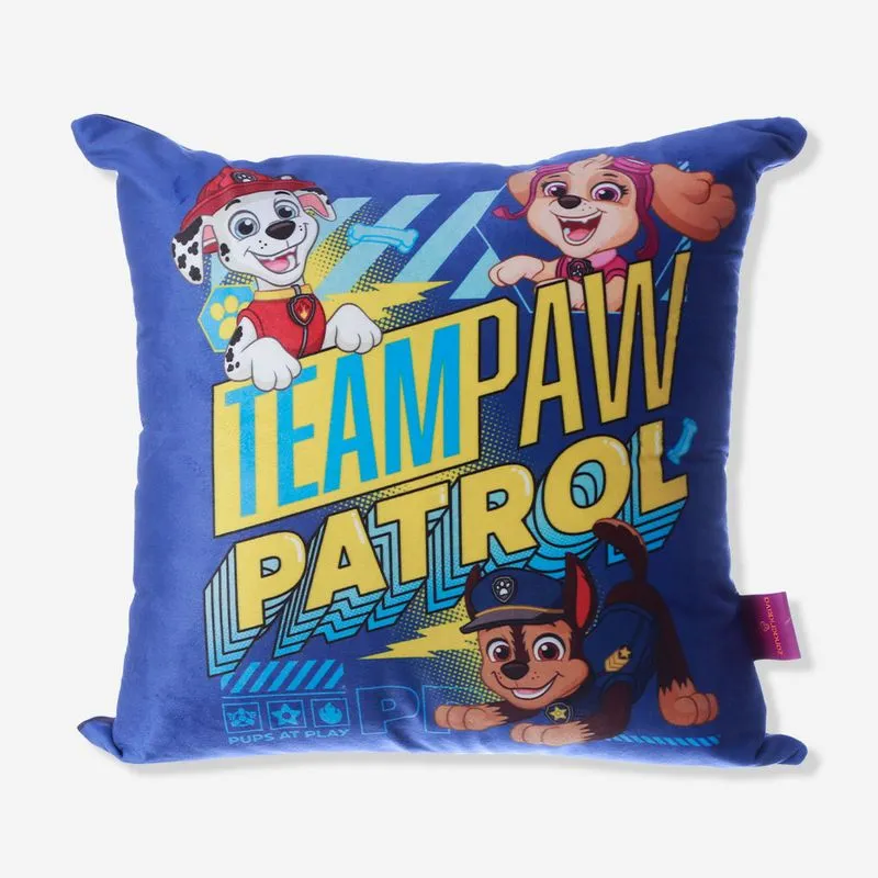 ALMOFADA FIBRA VELUDO 40X40CM PAW PATROL