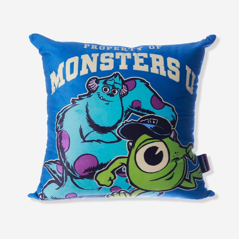ALMOFADA FIBRA VELUDO 40X40CM MONSTROS S/A