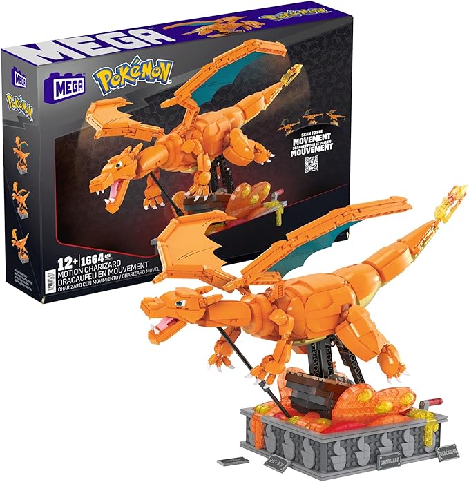 MEGA CONSTRUX POKEMON CHARIZARD MOVEL