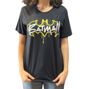 CAMISETA BATMAN LOGO YELLOW PRETO