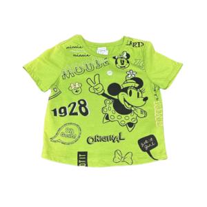 CAMISETA INFANTIL MINNIE CROPPED (COR VERDE) - TAMANHO 12