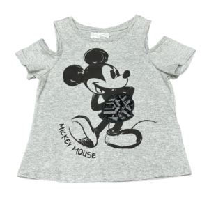 CAMISETA INFANTIL MICKEY (COR CINZA) - TAMANHO 10
