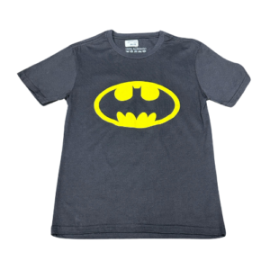 CAMISETA INFANTIL BATMAN SIMBOLO PRETO - TAMANHO 10