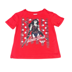 CAMISETA INFANTIL WONDER WOMAN (COR VERMELHA) - TAMANHO 14