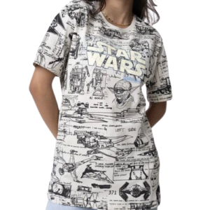 CAMISETA STAR WARS RASCUNHOS AREIA