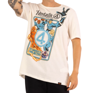 CAMISETA JUVENIL QUARTETO FANTANSTICO OFF WHITE