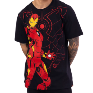 CAMISETA JUVENIL IRON MAN PRETO
