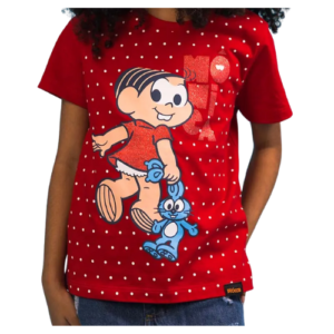 CAMISETA INFANTIL MONICA VERMELHO