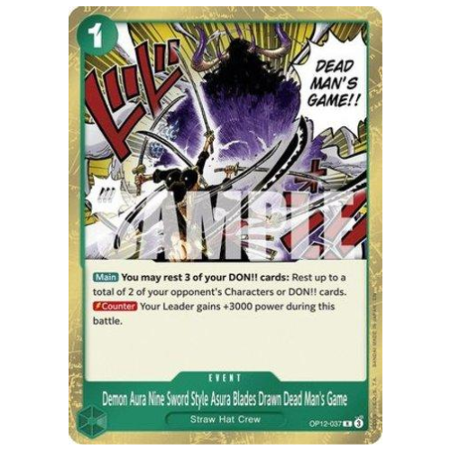 EVENT DEMON AURA NINE SWORD STYLE ASURA BLADES DRAWN DEAD MAN'S GAME (OP12-037)