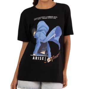 CAMISETA SOLO LEVELING JING WOO - PRETO