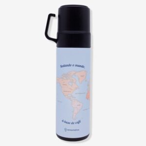 GARRAFA TERMICA C/TAMPA DUPLA 600ML VIAGEM