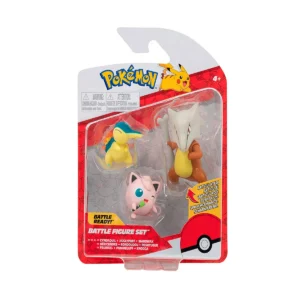 BONECO ARTICULADO POKEMON - CYNDAQUIL, JIGGLYPUFF E MAROWAK