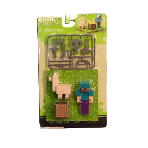 KIT FIGURE MAGNÉTICO MINECRAFT - LOGGING
