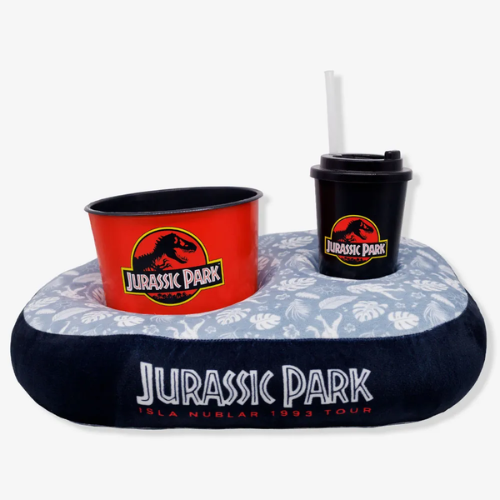 KIT ALMOFADA PIPOCA INF. PLUSH FIBRA JURASSIC PARK