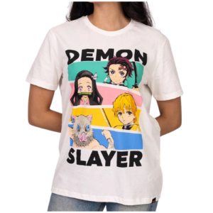 CAMISETA JUVENIL DEMON SLAYER - OFF WHITE