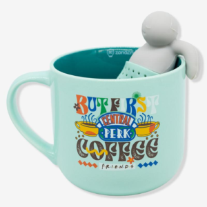CANECA 350ML C/INFUSOR P/ CHA FRIENDS VIBRANT COLOR