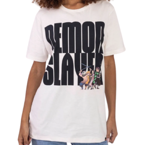 CAMISETA JUVENIL DEMONS SLAYER - OFF WHITE