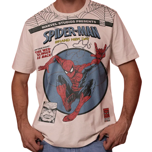 CAMISETA HOMEM ARANHA HQ - OFF WHITE