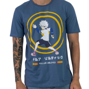 CAMISETA JUVENIL HUNTERXHUNTER KILLUA - AZUL MARINHO