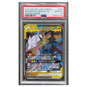 RESHIRAM & ZEKROM GX DREAM LEAGUE PSA 10